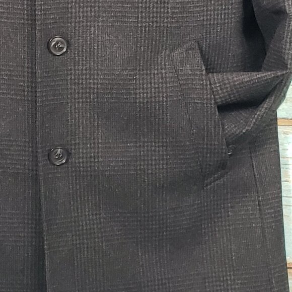 BAUMLER Malcom Modern Fit Wool Gray Trench Coat 52 - Picture 4 of 13